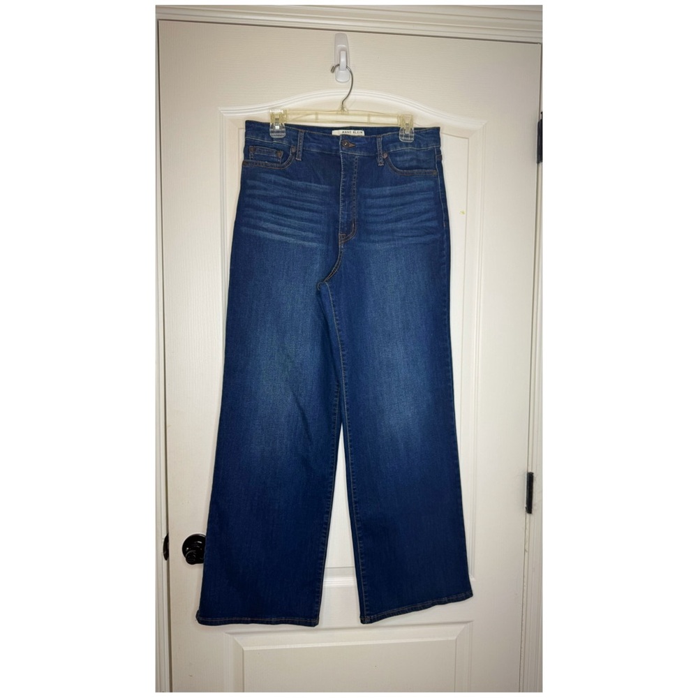 Anne Klein Dark Wash High Rise Wide Leg jeans - Picture 2 of 9